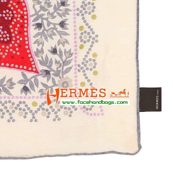 Hermes Cashmere Square Scarf Beige HECASS 140 x 140